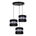 Hanglamp aan een koord CORAL 3xE27/60W/230V zwart/chroom diameter 45 cm