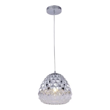 Hanglamp aan een koord DIAMOND 1xE27/11W/230V zilver