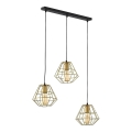 Hanglamp aan een koord DIAMOND 3xE27/60W/230V