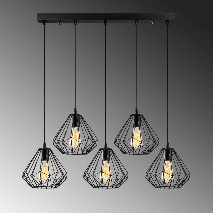 Hanglamp aan een koord DIAMOND 5xE27/100W/230V