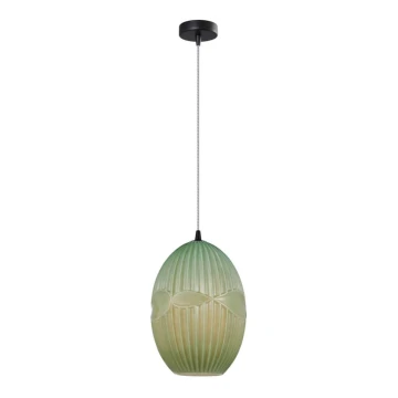 Hanglamp aan een koord ELLIPTIC 1xE27/11W/230V groen