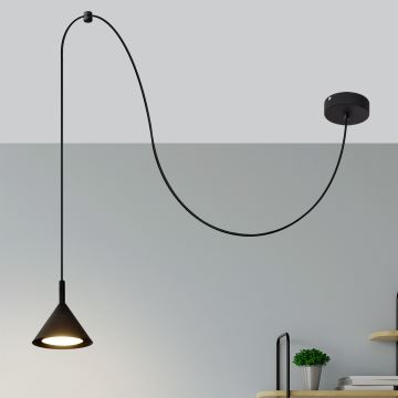 Hanglamp aan een koord ETNA LONG 1xGX53/15W/230V zwart