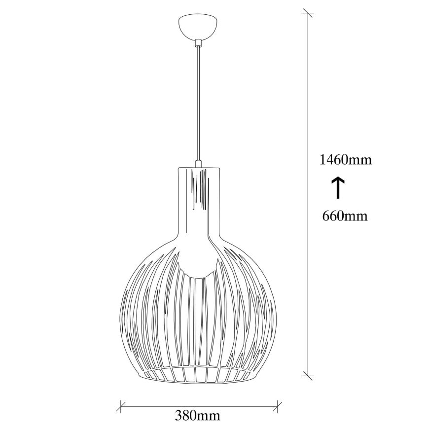 Hanglamp aan een koord FELLINI 1xE27/100W/230V