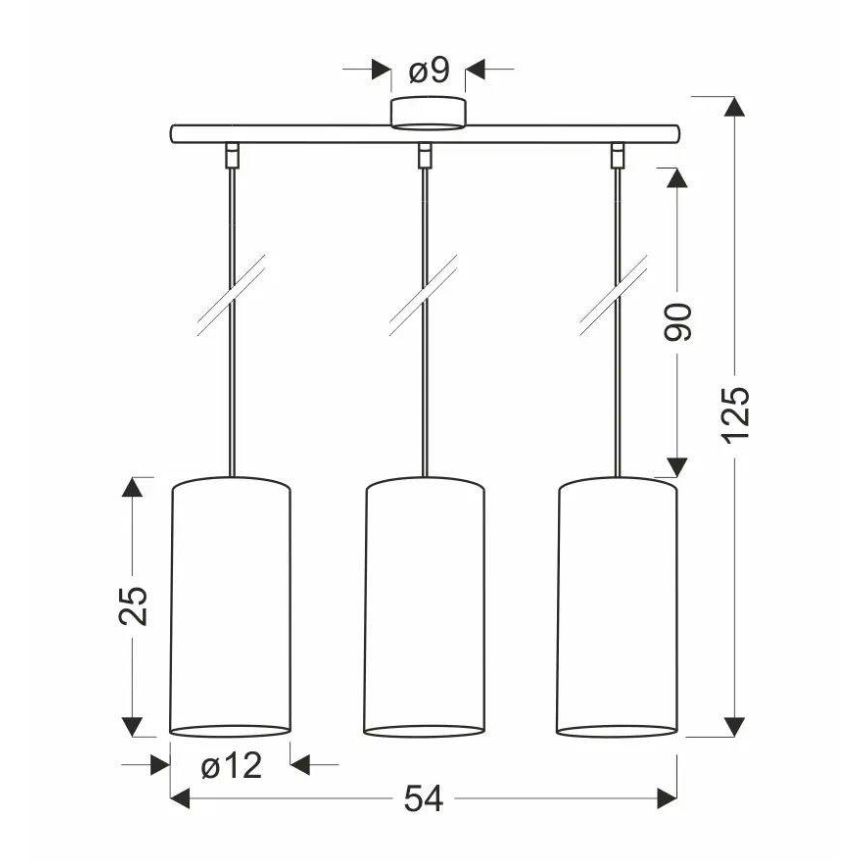 Hanglamp aan een koord FLERI 3xE27/60W/230V rotan