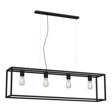 Hanglamp aan een koord FRAME 4xE27/60W/230V zwart