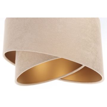 Hanglamp aan een koord GALAXY 3xE27/60W/230V beige/goud