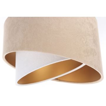 Hanglamp aan een koord GALAXY 3xE27/60W/230V beige/wit/goud