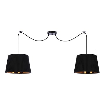 Hanglamp aan een koord GILLO 2xE27/40W/230V zwart