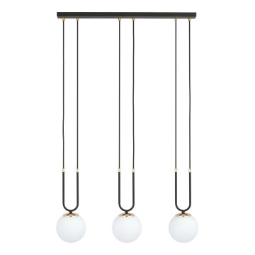 Hanglamp aan een koord GLAM 3xE14/10W/230V zwart