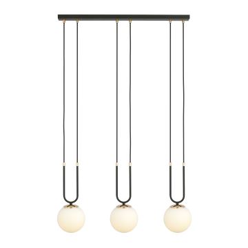 Hanglamp aan een koord GLAM 3xE14/10W/230V zwart