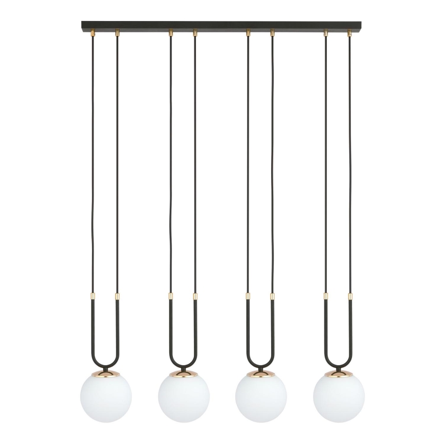 Hanglamp aan een koord GLAM 4xE14/10W/230V zwart