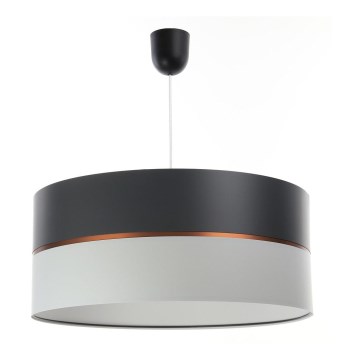 Hanglamp aan een koord GLAM HOME 1xE27/60W/230V d. 40 cm zwart/grijs