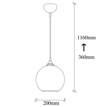 Hanglamp aan een koord GOLD 1xE27/40W/230V