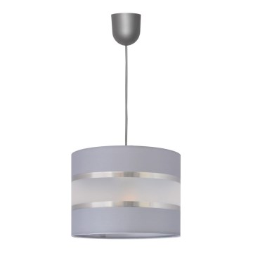 Hanglamp aan een koord HELEN 1xE27/60W/230V diameter 20 cm grijs/zilver