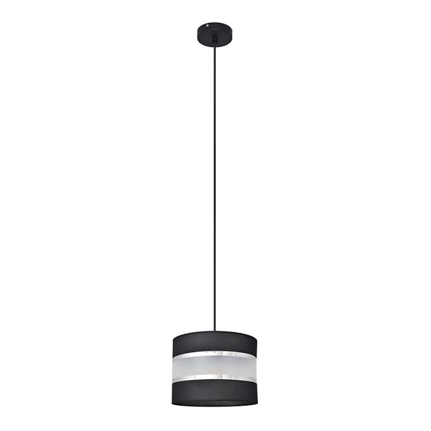 Hanglamp aan een koord HELEN 1xE27/60W/230V diameter 20 cm zwart/zilver