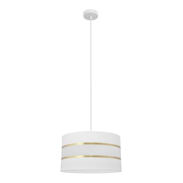 Hanglamp aan een koord HELEN 1xE27/60W/230V diameter 35 cm wit/gouden