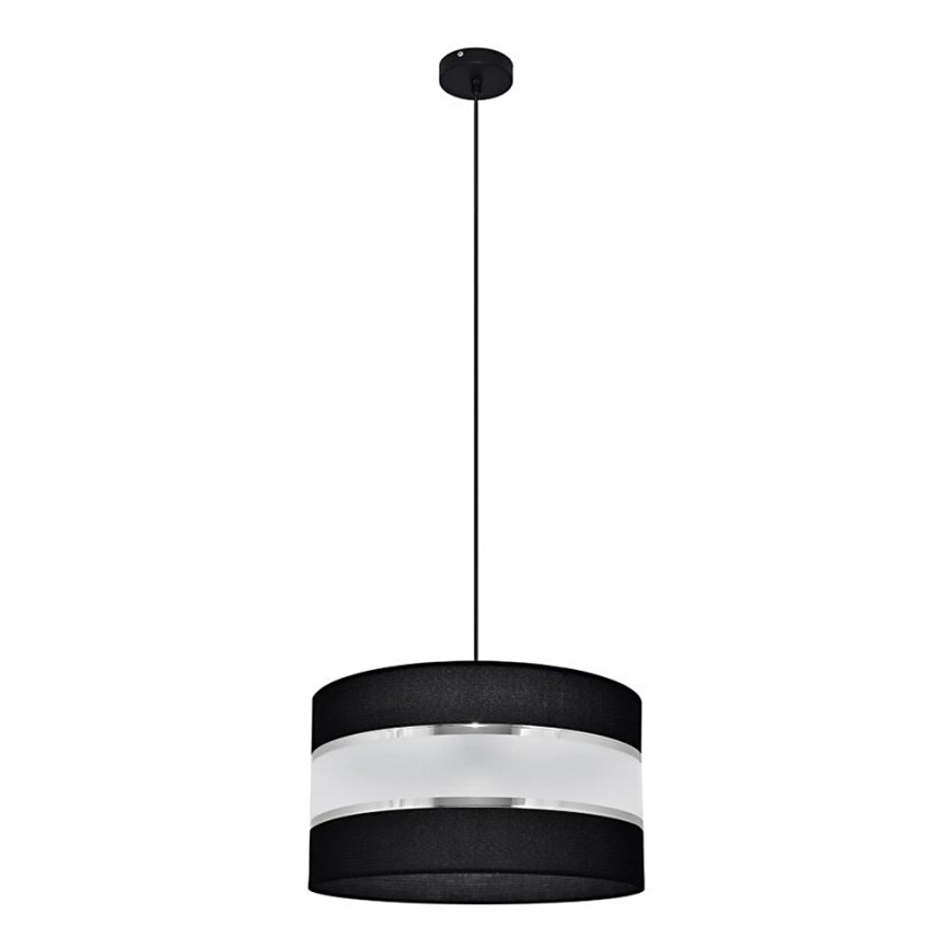 Hanglamp aan een koord HELEN 1xE27/60W/230V diameter 35 cm zwart/zilver