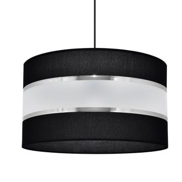 Hanglamp aan een koord HELEN 1xE27/60W/230V diameter 35 cm zwart/zilver