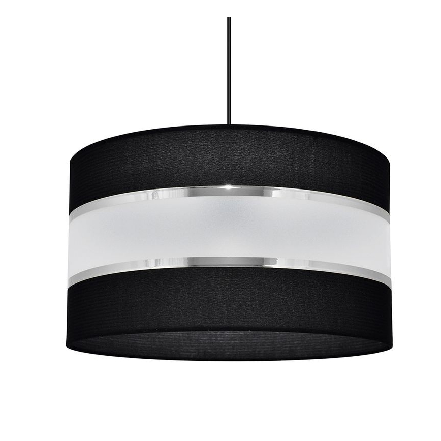 Hanglamp aan een koord HELEN 1xE27/60W/230V diameter 35 cm zwart/zilver