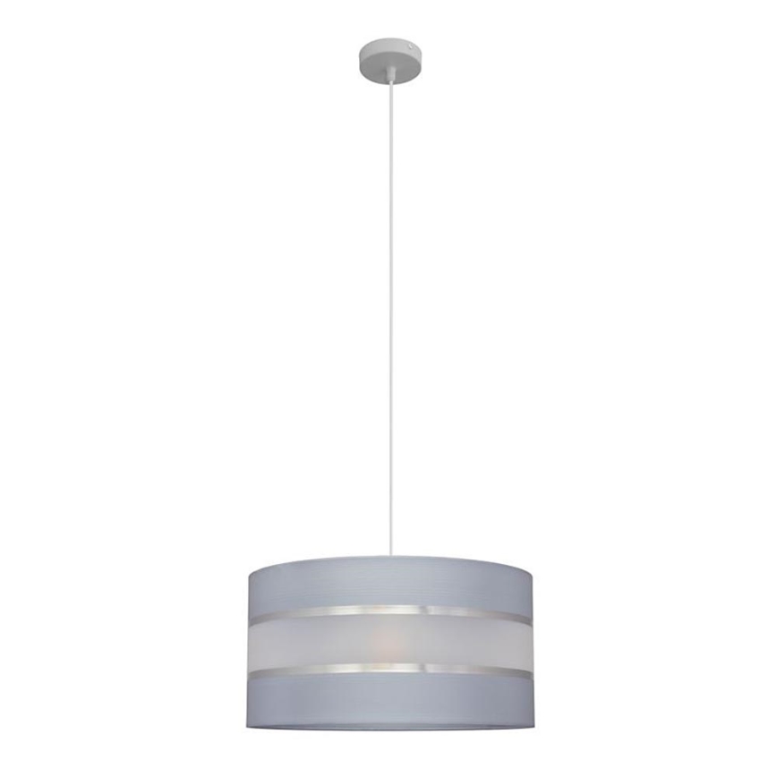 Hanglamp aan een koord HELEN 1xE27/60W/230V diameter 40 cm grijs/zilver