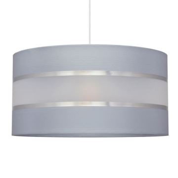 Hanglamp aan een koord HELEN 1xE27/60W/230V diameter 40 cm grijs/zilver