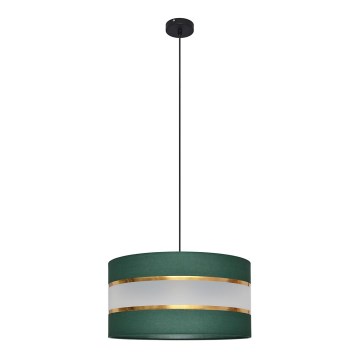 Hanglamp aan een koord HELEN 1xE27/60W/230V diameter 40 cm groen/goud