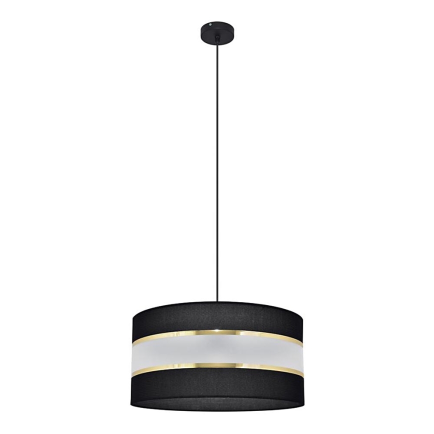 Hanglamp aan een koord HELEN 1xE27/60W/230V diameter 40 cm zwart/gouden