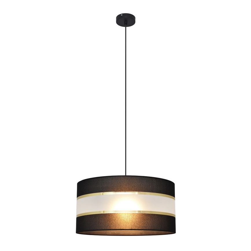 Hanglamp aan een koord HELEN 1xE27/60W/230V diameter 40 cm zwart/gouden