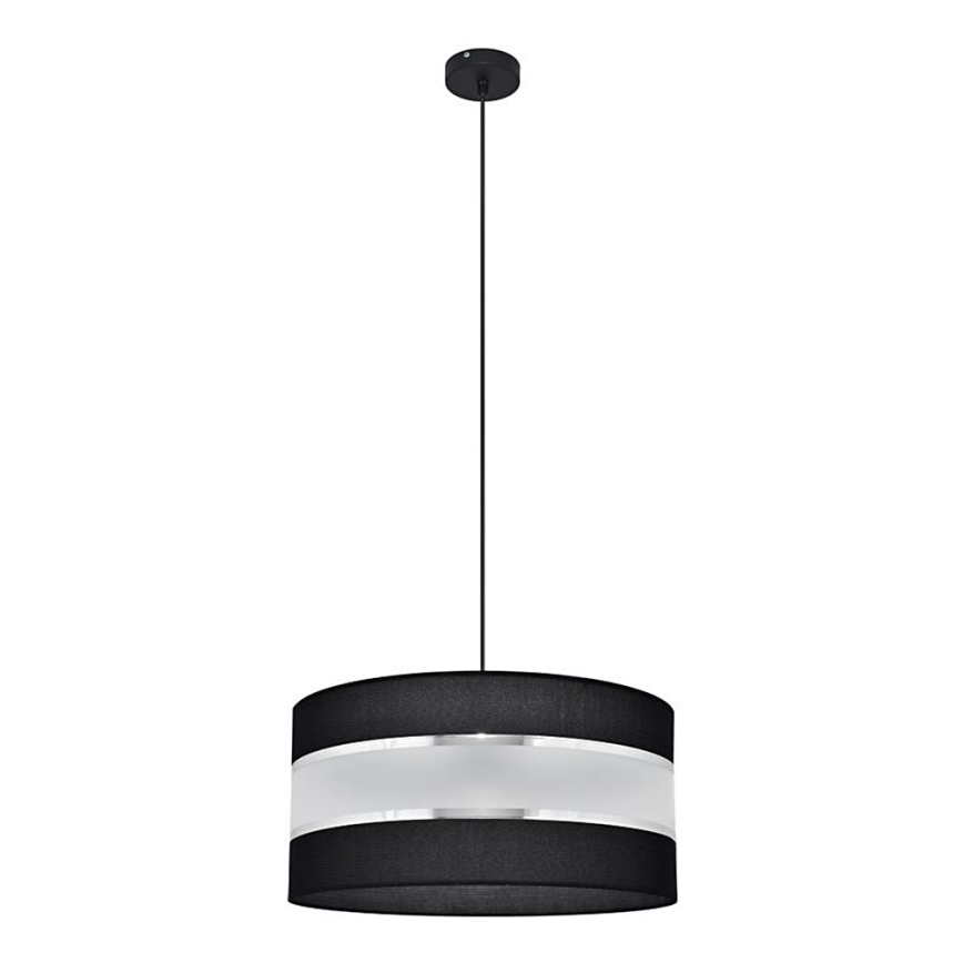 Hanglamp aan een koord HELEN 1xE27/60W/230V diameter 40 cm zwart/zilver