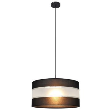 Hanglamp aan een koord HELEN 1xE27/60W/230V diameter 40 cm zwart/zilver