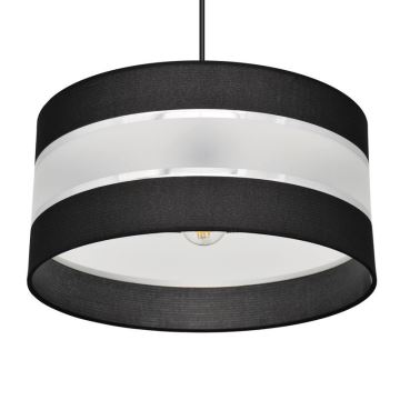 Hanglamp aan een koord HELEN 1xE27/60W/230V diameter 40 cm zwart/zilver