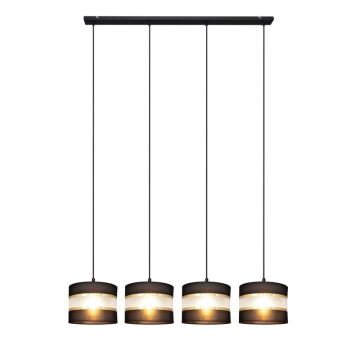 Hanglamp aan een koord HELEN 4xE27/60W/230V zwart/gouden