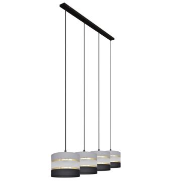 Hanglamp aan een koord HELEN 4xE27/60W/230V zwart/grijs/gouden