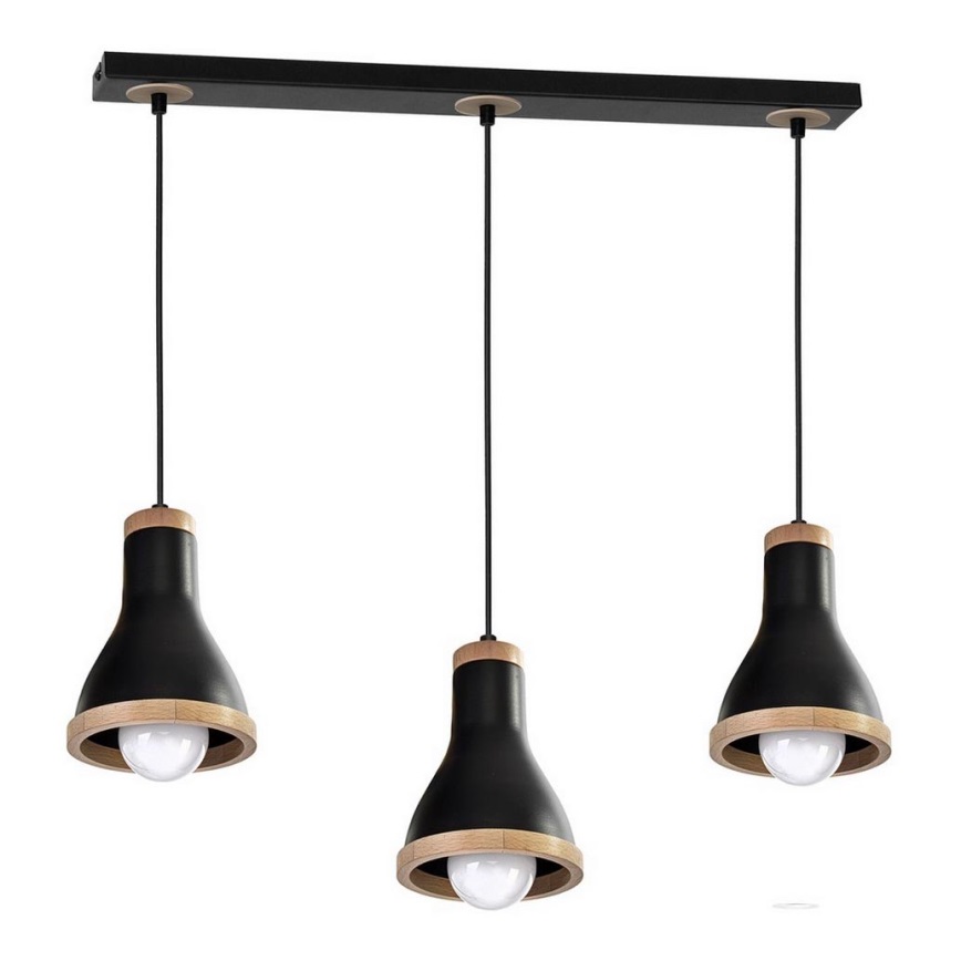 Hanglamp aan een koord HOLLY 3xE27/60W/230V