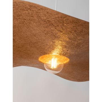 Hanglamp aan een koord KAPELLO 1xE27/60W/230V diameter 55 cm wit/koper