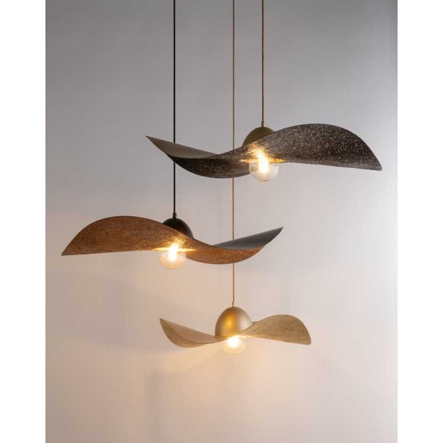 Hanglamp aan een koord KAPELLO 1xE27/60W/230V diameter 76 cm gouden