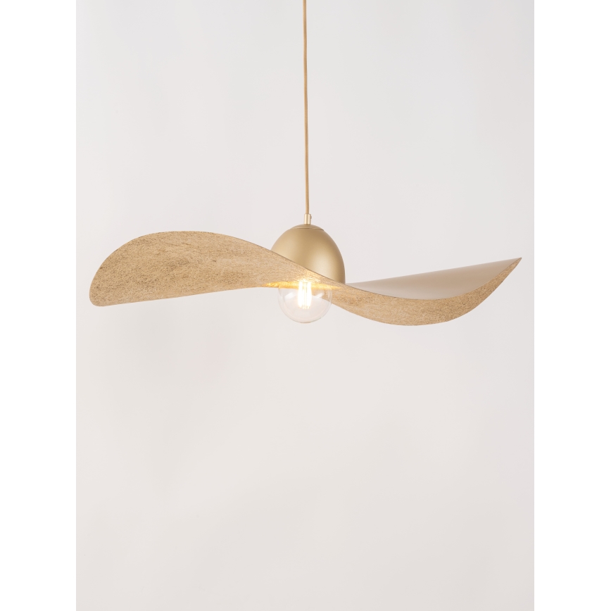 Hanglamp aan een koord KAPELLO 1xE27/60W/230V diameter 76 cm gouden