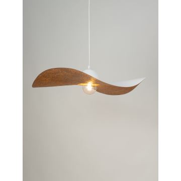 Hanglamp aan een koord KAPELLO 1xE27/60W/230V diameter 76 cm wit/koper