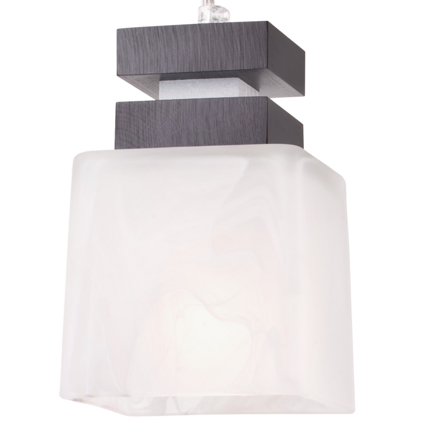 Hanglamp aan een koord KUBUS 1xE27/60W/230V beuken