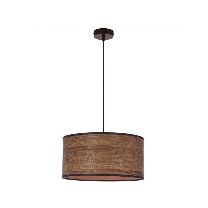 Hanglamp aan een koord LEGNO 1xE27/40W/230V diameter 30 cm bruin