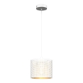 Hanglamp aan een koord LOFT SHADE 1xE27/60W/230V diameter 18 cm wit/gouden