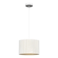 Hanglamp aan een koord LOFT SHADE 1xE27/60W/230V diameter 25 cm wit/gouden