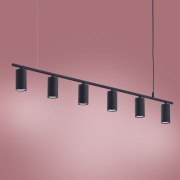 Hanglamp aan een koord LOGAN BLACK 6xGU10/10W/230V