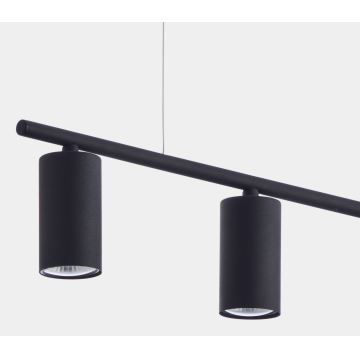 Hanglamp aan een koord LOGAN BLACK 6xGU10/10W/230V