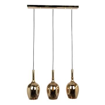 Hanglamp aan een koord LUGANO 3xE14/40W/230V goud