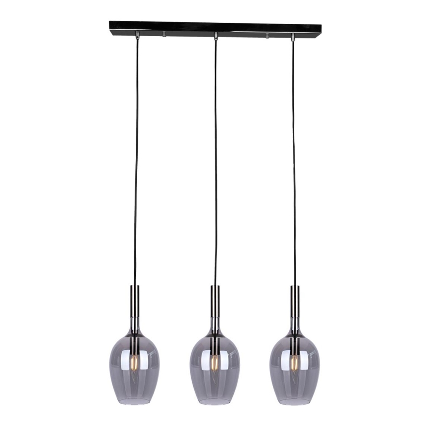 Hanglamp aan een koord LUGANO 3xE14/40W/230V grijs