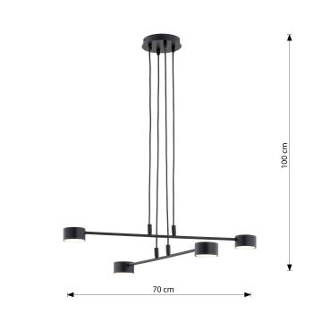 Hanglamp aan een koord MODUS 4xGX53/12W/230V zwart