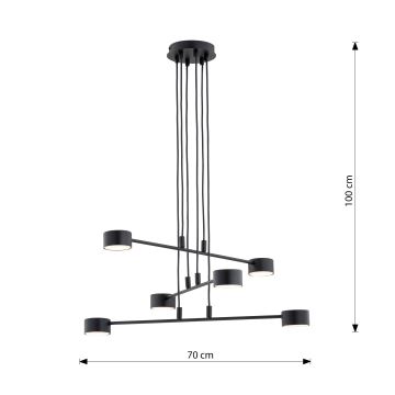 Hanglamp aan een koord MODUS 6xGX53/12W/230V zwart