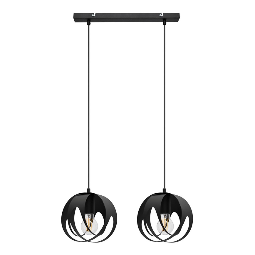 Hanglamp aan een koord MOONLIGHT 2xE27/60W/230V zwart