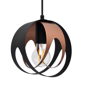 Hanglamp aan een koord MOONLIGHT 3xE27/60W/230V zwart/koper